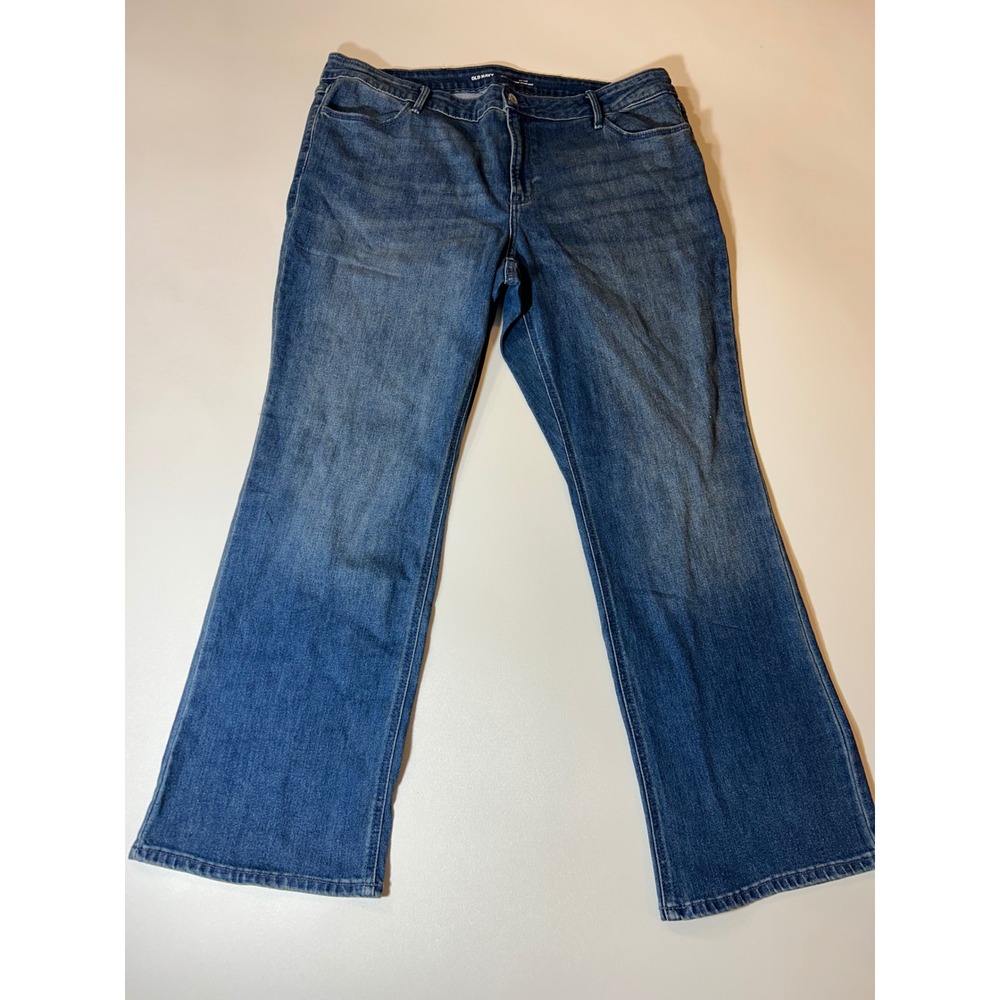 Old Navy Jeans Women's 20 Short Blue Wow Boot-Cut Mid-Rise